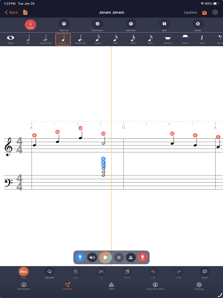 iPad - Create Sheet